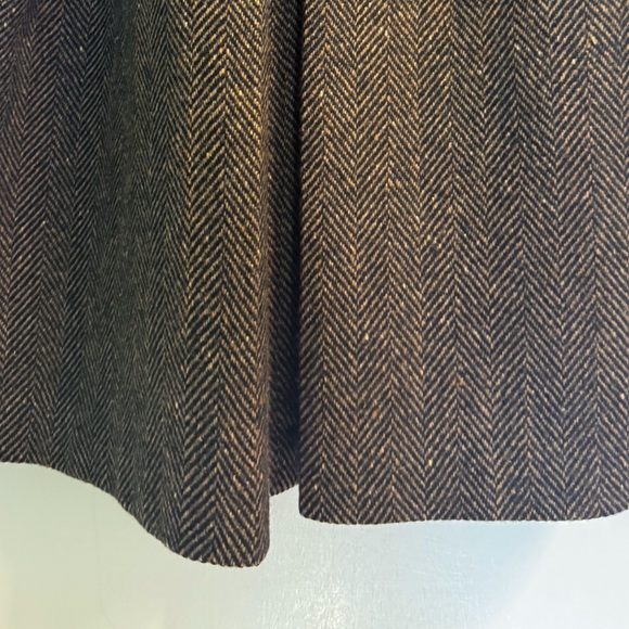 Lands’ End USA 100% Lambs Wool Herringbone Blazer 46R Brown Tweed Sport Coat - Picture 11 of 16